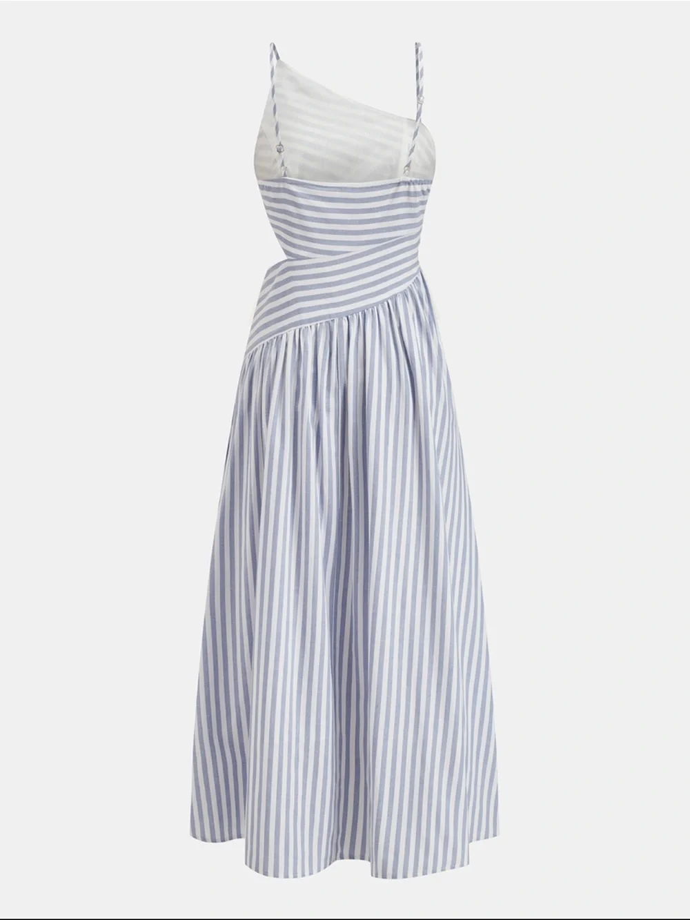 Commense Navy & White Striped One-Shoulder Maxi Dress - Picture 4 of 6